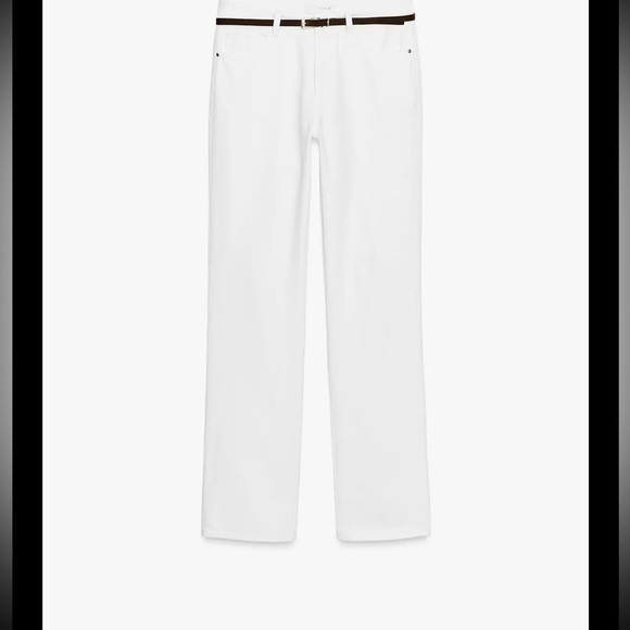 Z1975 HIGH-WAIST STRAIGHT FULL-LENGTH JEANS Sz 6 white - Picture 7 of 9